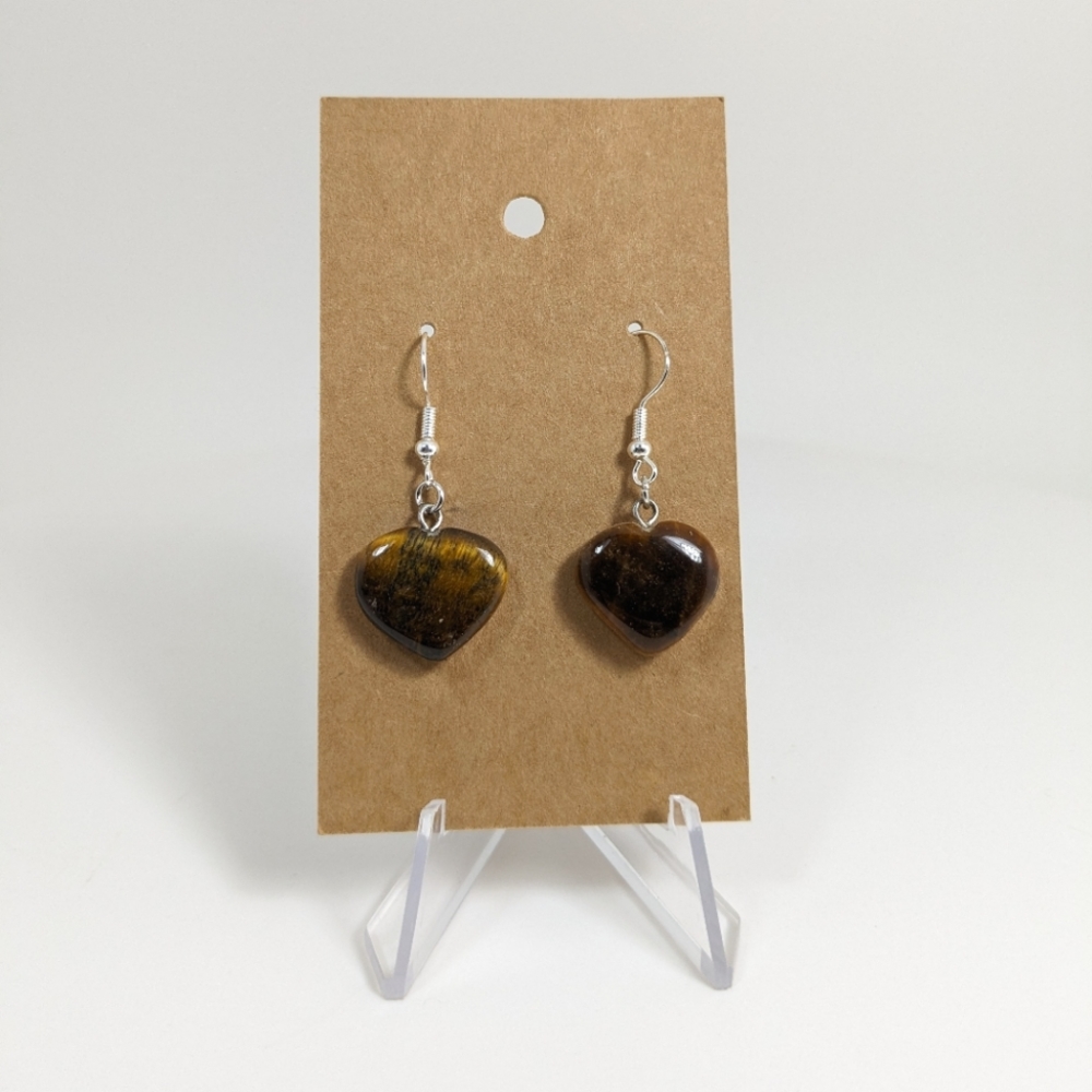 Tiger's Eye Earrings, gemstone jewelry, stone of protection, gift idea